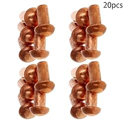 Aicosineg 20pcs 0.63" Length Copper Solid Rivets M8