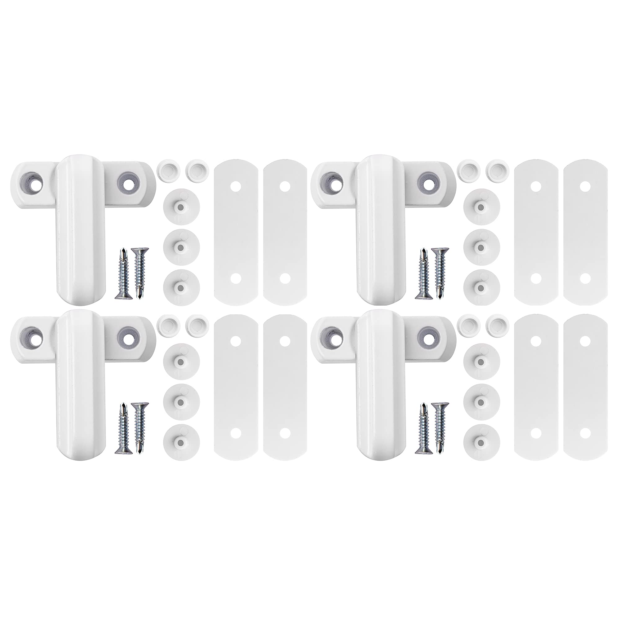 4X Pieces White Sash Jammers Window Locks for Additional Security. Door Jammer/Window Locks for UPVC Window Security/Door Security. Easy to Install. White Sash Jammer Window Lock