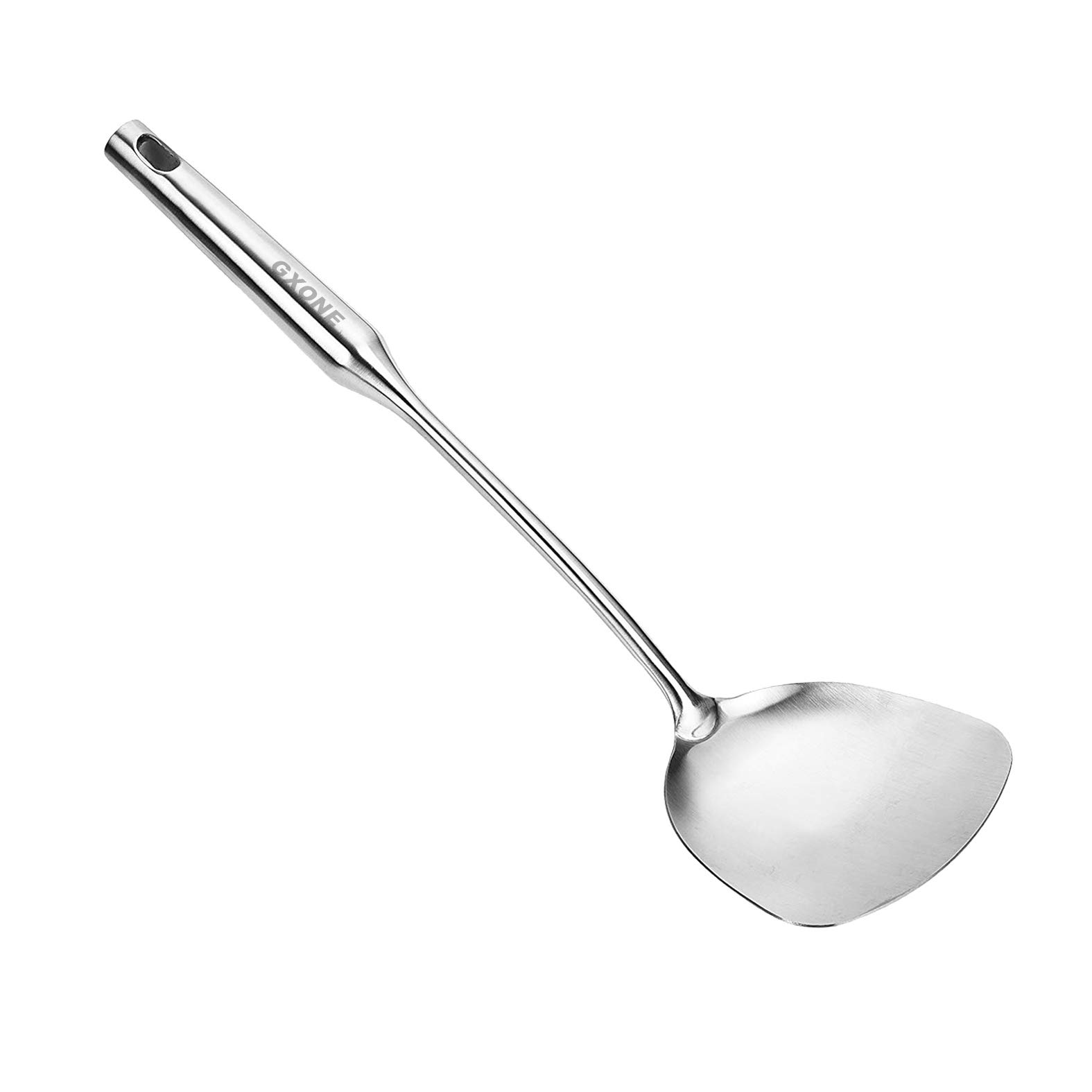Photo 1 of Wok Spatula Stainless Steel, Wide Metal Spatula with Hollow Long Handle Wok Utensils,Silver/14.7Inch
