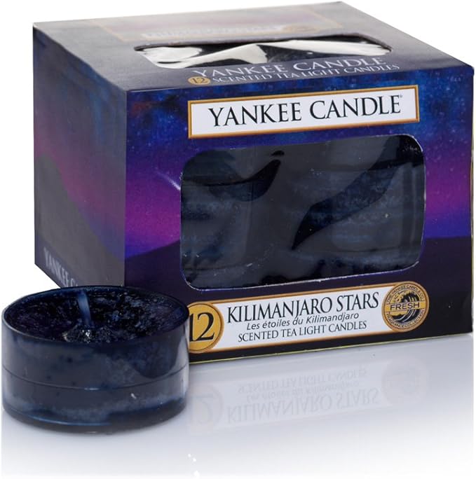 Yankee Candle Tea Light Candles, Kilimanjaro Stars, Pack of 12 Amazon