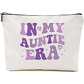 MQBMQB Aunt Gifts Makeup Bag Auntie Gift Ideas Cosmetic Bag, Auntie Gifts from Nephew Niece Christmas Birthday, Gift for Aunt Accessories Travel Toiletry Zipper Bags, Organizer, Cosmetic Pouch