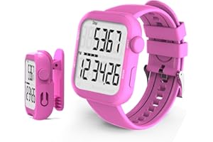 CHAMPOWER Pedometer Watch, Multi-Function Pedometer for Walking Steps and Miles, 3D Super Accurate Step Counter, Track Steps for Men Women Seniors