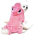 Idepet Dinosaur Dog Costume Clothes for Small Dogs Pet Halloween Costume Puppy Clothing Cats Outfits Funny Apperal(Pink,M)