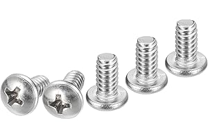 DTGN #10-24x3/8 Pan Head Machine Screws, 50Pcs 304 Stainless Steel, Phillips Drive, UNC Full Thread, Bright Finish, Screws Bolts Kit