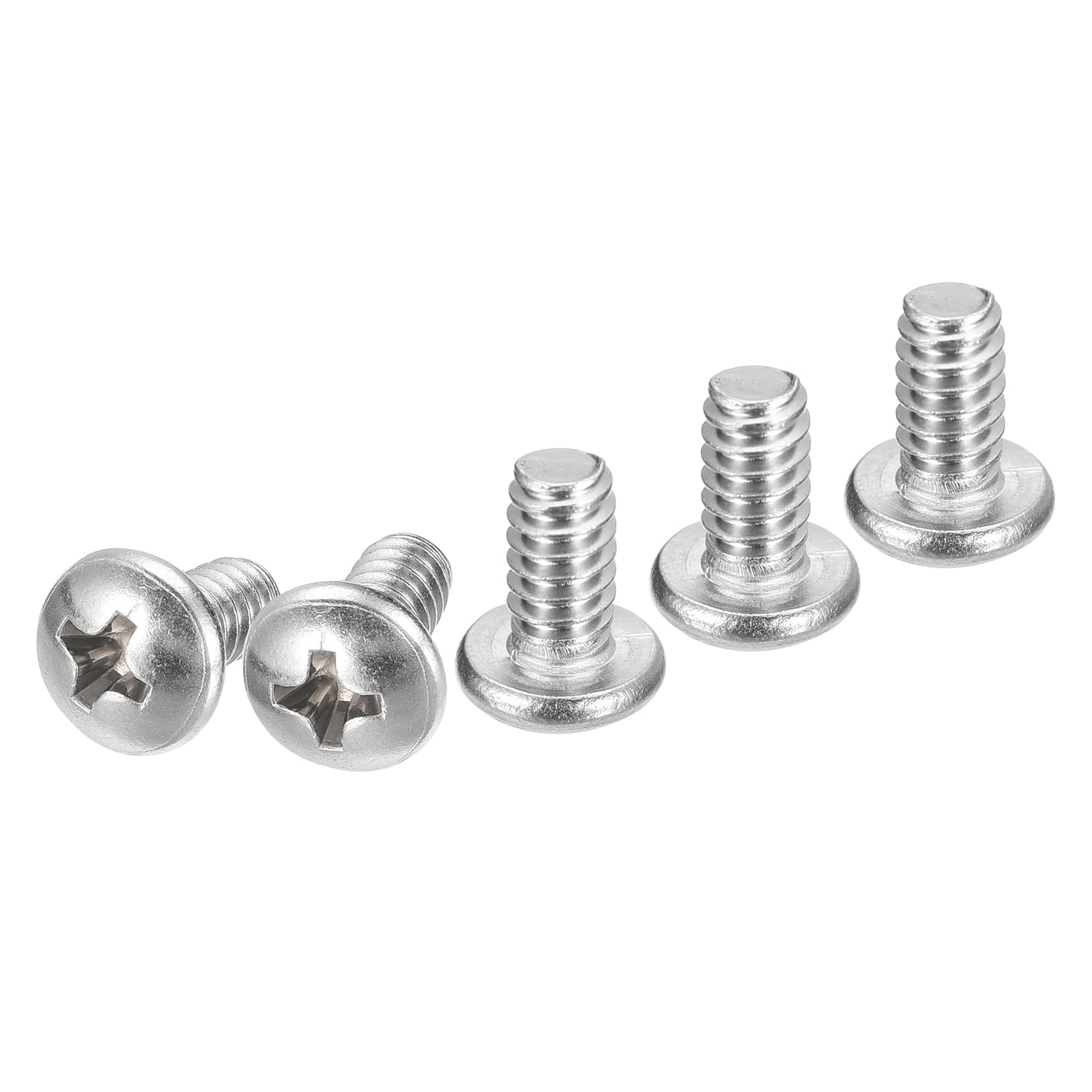 DTGN #10-24x3/8" Pan Head Machine Screws, 50Pcs 304 Stainless Steel, Phillips Drive, UNC Full Thread, Bright Finish, Screws Bolts Kit — image 1
