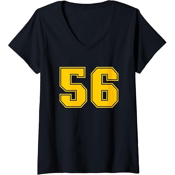 Amazon.com: Number #56 Yellow Sports Team Varsity Number T
