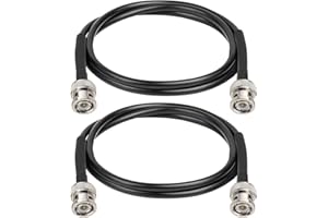 XRDS -RF 50 ohm BNC Cable 3FT 2PCS, BNC Male Extension RG58 Coax Cable for Antenna Analyzer, CB Radio, Security CCTV Camera