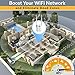 SETEK WiFi Range Extender Repeater Signal Booster to 2500 FT, 300 MBPS Wireless Internet Amplifier - Covers 15 Devices with 2 External Advanced Antennas, 5 Working Modes, LAN/Ethernet