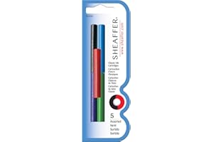 Sheaffer Skrip Fountain Pen Classic Ink Cartridge - Pack of 5, Assorted Colors