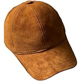 Lukkizara Real Suede Leather Lambskin Outdoor Unisex Baseball Sport Hat Tan