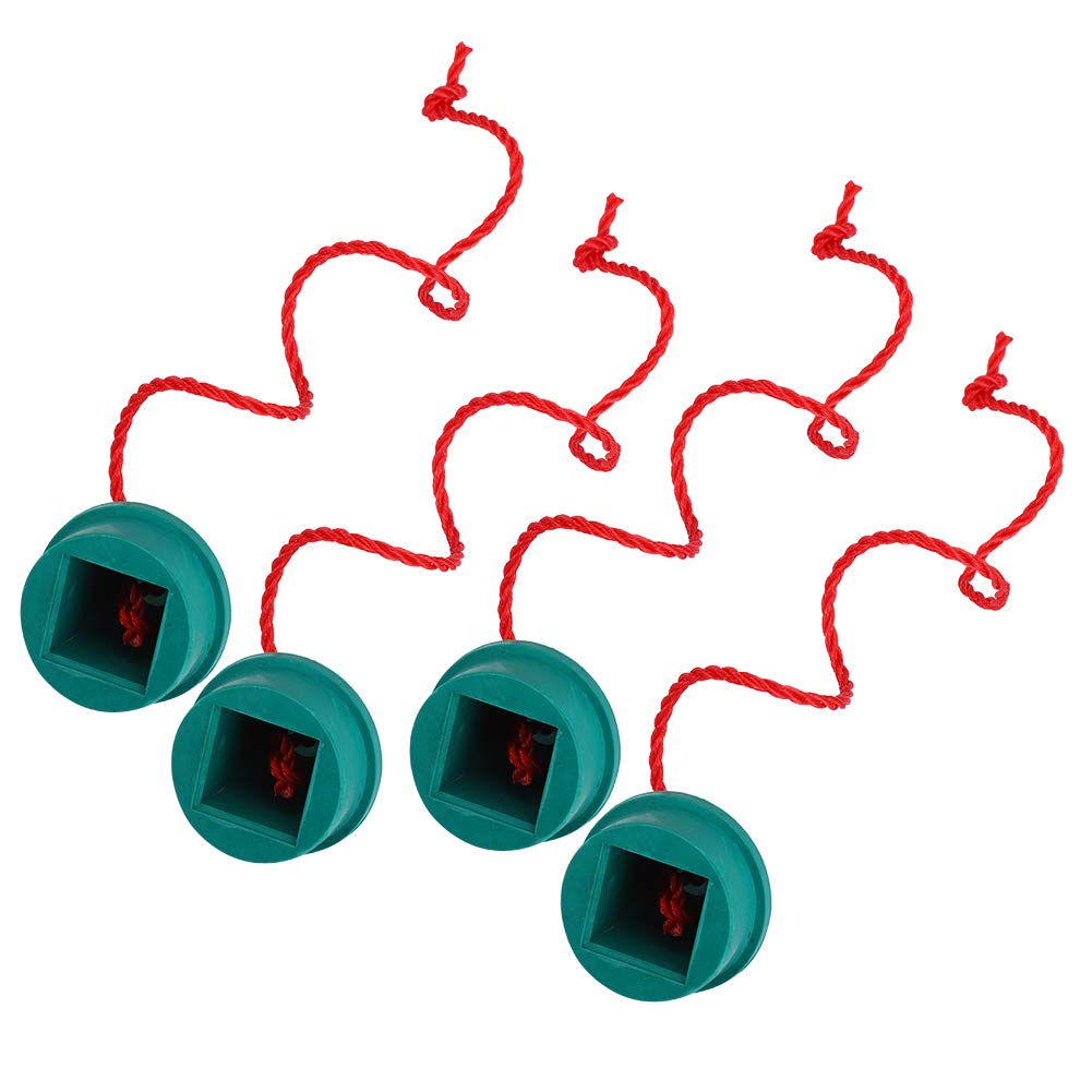 Garosa 4PCS Billiard Chalk Holder, Green Rubber Snooker Table Chalk Container Accessory for Billiard Pool Table Stick Club