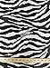 WHITE ZEBRA PRINT POLY COTTON FABRIC 58