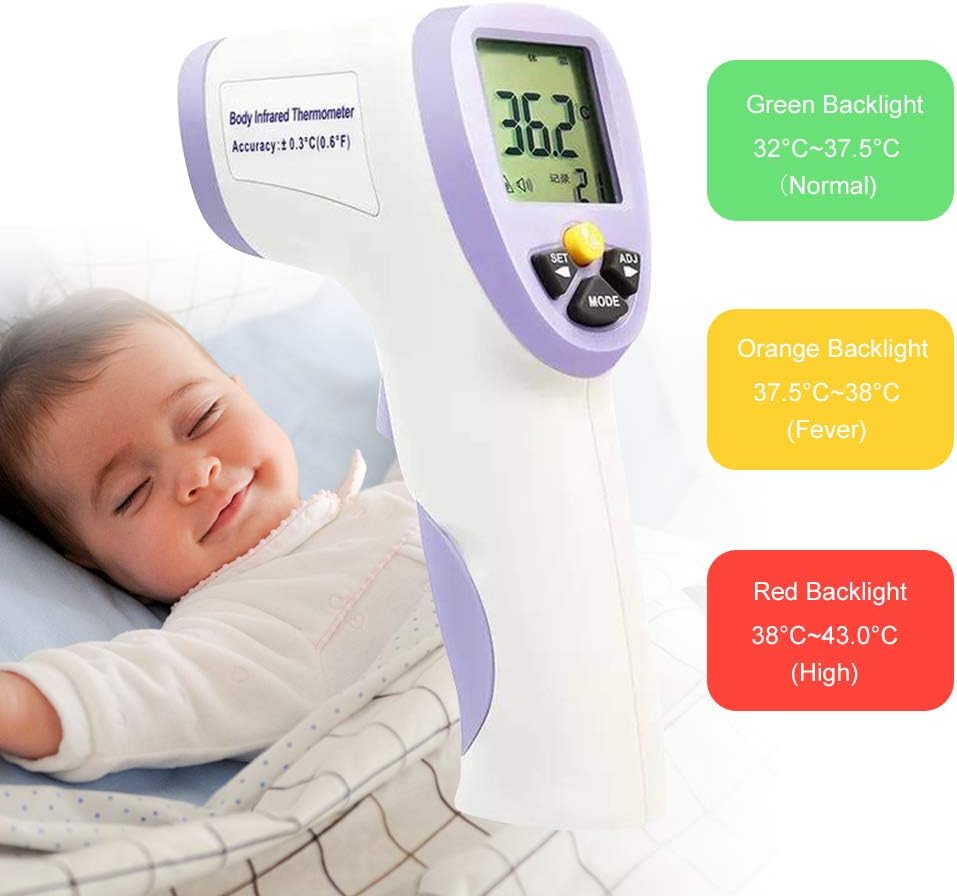 Bebe Puericulture Toilette De Bebe Thermometres Lectures Instantanees Precises Thermometre Professionnel Infrarouge Numerique Sans Contact Festnight Thermometre Frontal Affichage Du Retroeclairage 0 5 Adulte Enfants Pour Bebe