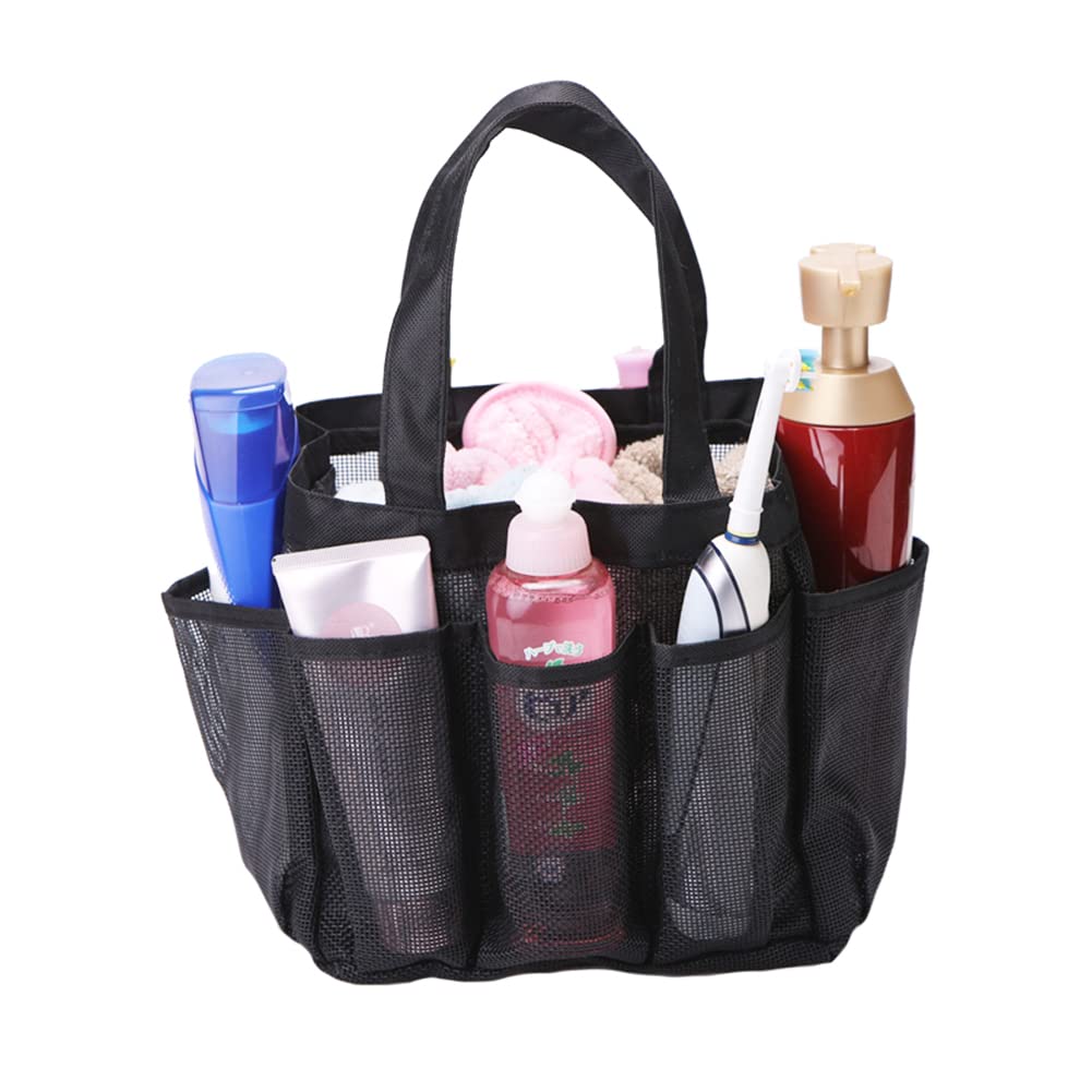 IBLUELOVER Mesh Shower Caddy Bag Bath Organizer Mesh Beach Bag Tote Waterproof Swim Bag Outdoor Grocery Organizer Cosmetics Travel Bag for Bathroom Dorm Gym Camping Beach Spa,21x18x 22cm