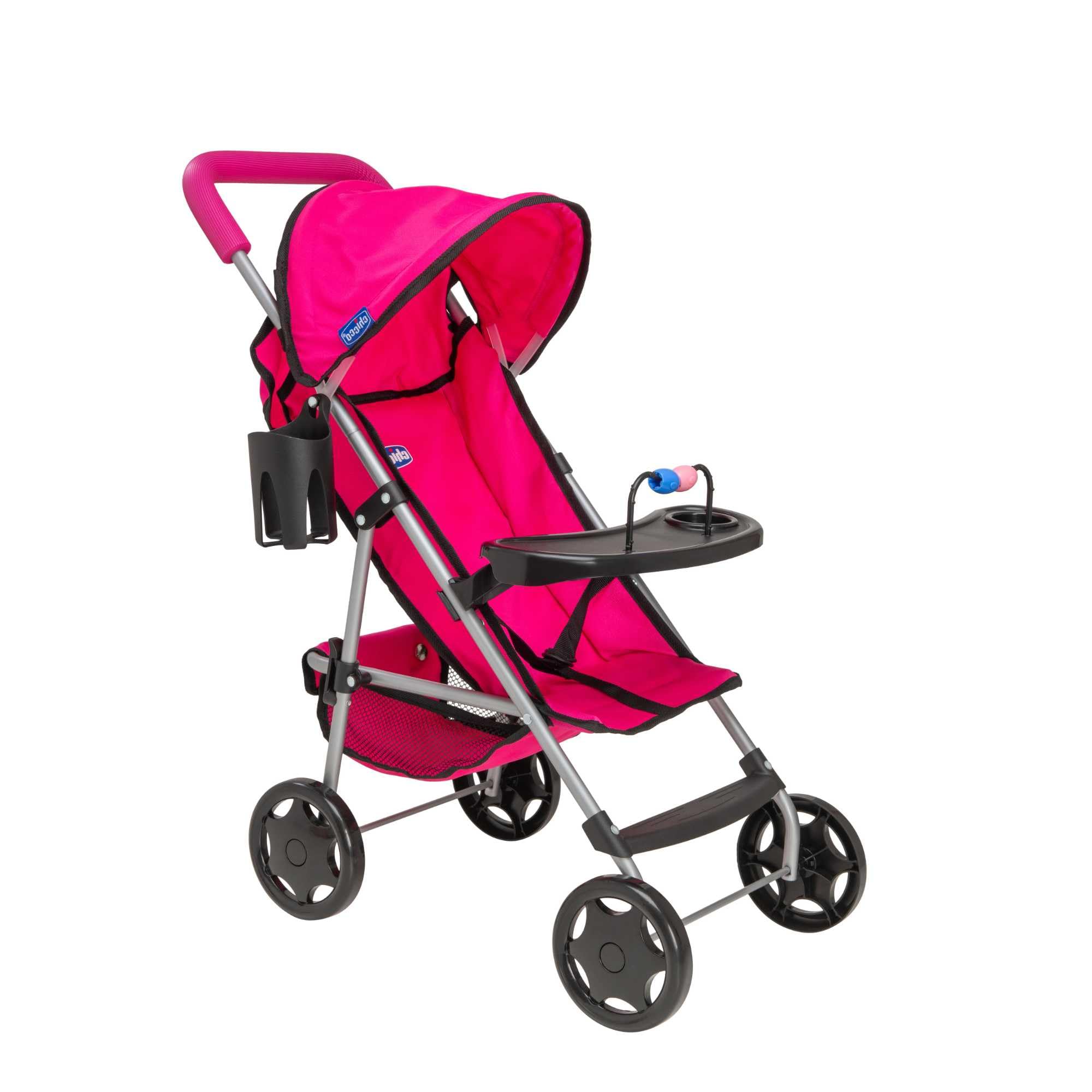 Chicco Ulala Playtime Pushchair | Childrens Stroller With Removable Play Tray | Childrens Baby Doll Stroller Toy Folding Travel System | Role Play Toy Dolls Buggy Pushchair | Ages 3+ (Pink)