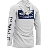 Southern Fin Apparel Performance Fishing Hoodie Shirt for Men Women UPF UV 50+ Lightweight With Hood