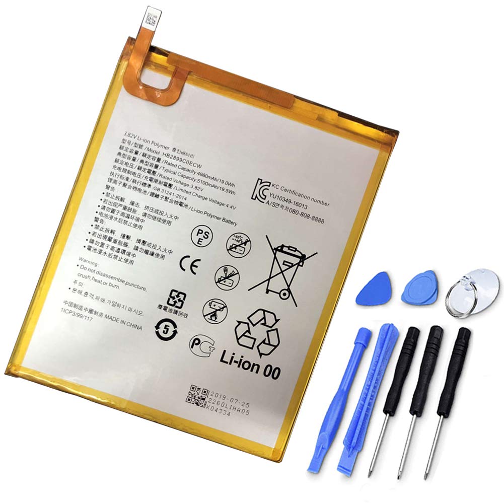 XITAIAN 19.5Wh 5100mAh HB2899C0ECW Replacement Battery for HUAWEI MediaPad M3 M5 8.4 Inches BTV-DL09 BTV-W09 SHT-AL09 SHT-W09 with Tools
