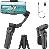 COMITOK L7C Pro, Gimbal stabilizer for iPhone, Phone Stabilizer for Video Recording with Face/Object Tracking, 3-Axis Gimbal for Android &amp; iPhone 15 Pro Max, Foldable Phone Gimbal Vlog Recording