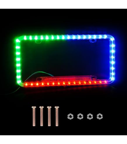 Racing Front Car & Truck License License Plate Frames Universal Neon ...