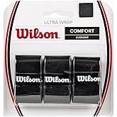 WILSON Sporting Goods Ultra Wrap Tennis Overgrip (3-Pack), Black (WRZ403000)