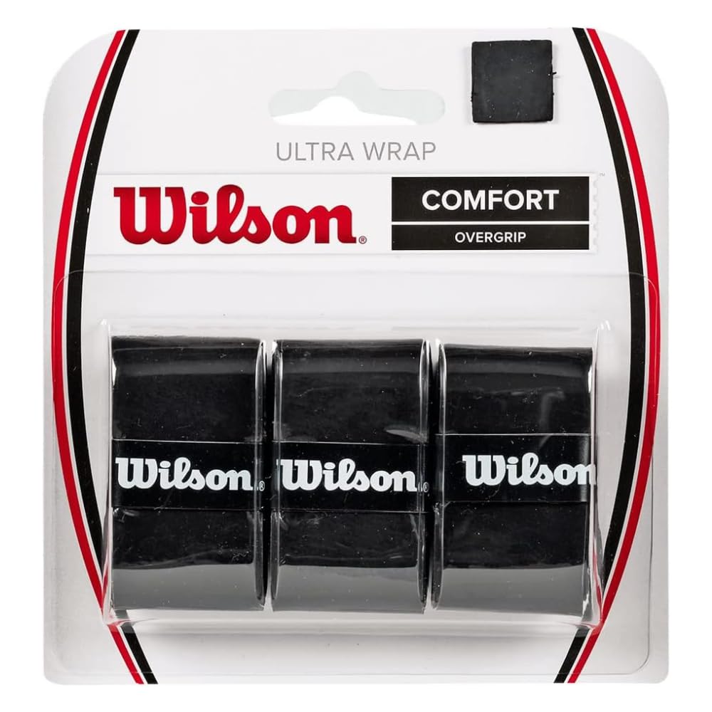 Photo 1 of WILSON Sporting Goods Ultra Wrap Tennis Overgrip (3-Pack), Black (WRZ403000)