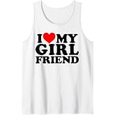 I Love My Girlfriend funny I Heart My Girlfriend Tank Top