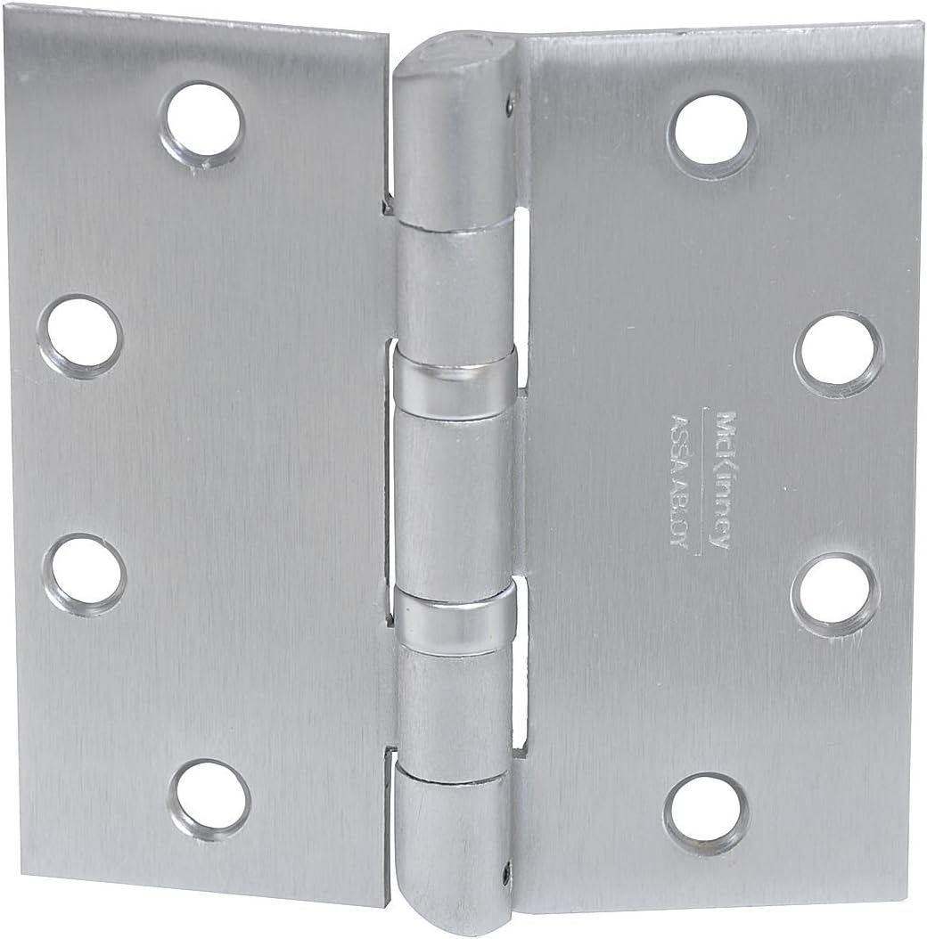 4-1x2f;2" x 2-1x2f;4" Butt Hinge with Dull Chrome Finish, Full Mortise Mounting, Squ - 1 Each