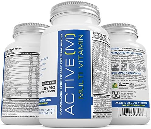Mens multivitamins for weight loss with Vitamin D and Calcium (180 Vegeterian Caps)