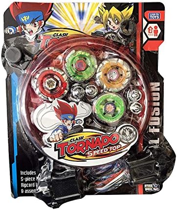 Deeti Toys Tornado Metal Fusion 4D System Beyblade Set (Multicolour)