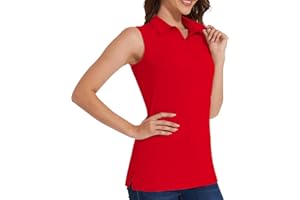 Casei Women's Sleeveless Golf Polo Shirts UPF 50+ Quick Dry Collared Polo Shirts Athletic Tank Tops Shirts