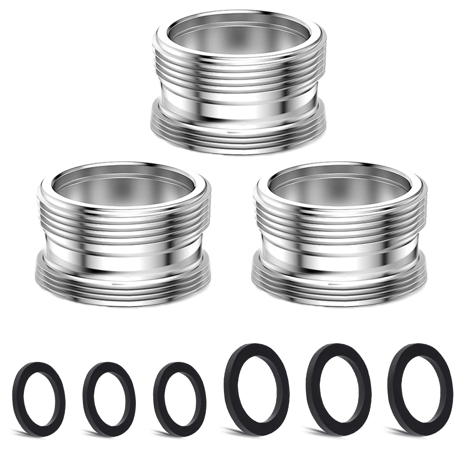 3 pcs Faucet Adapter Kit, CNYMANY Male M20mm to Male M24mm Kitchen Aerator Adapter Set Sink Faucet Adapter Connecting Garden Hose Water Filter Standard Hose via Diverter