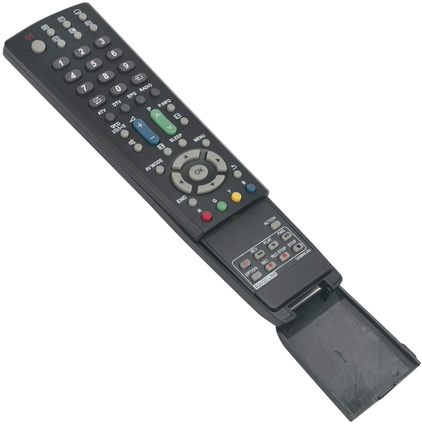 ALLIMITY Remote Control GA586WJSA Replaced for Sharp LCD AQUOS TV LC-32D653E LC-32D65E LC-32DH66E LC-32DH77E LC-32LE700E LC-32LE705E LC-32LX705E LC-32X20E LC-37D653E LC-37D65E LC-42X20E