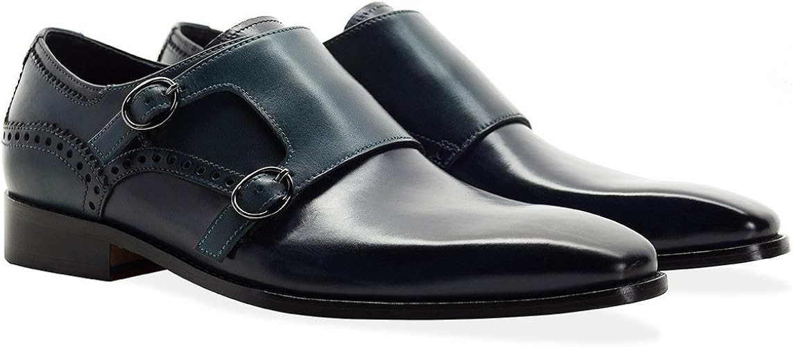 monk strap uomo blu