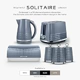 Tower Tower Solitaire Kitchen Set 3KW 1.5L Kettle & 2-Slice Toaster Grey view 5