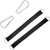 Heavy Duty Tree Swing Hanging Kit 3 x 30 cm Tree Straps with 2 Carabiners Adjustable Hammock Straps Perfect for Tree Swing Camping and Hammock Use Durable Tree Swing Straps