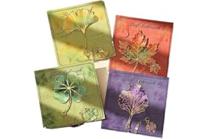 Metal Bookmarks – 4 Leaf Clover & Maple Leaf Design Good Luck Gifts for Book Lovers, Students, Teachers, Women & Kids