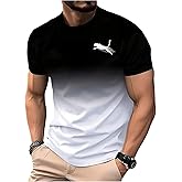 SOLY HUX Men's Short Sleeve Graphic Tees Crewneck Ombre T Shirts Summer Casual Classic Tees