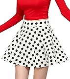 MBJ WB2382 Women's Casual Mini Flared Plain Pleated