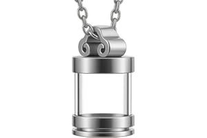 Cremation Cylinder Necklace for Ashes for Ashes Stainless Steel Urn Locket Pendant Memorial Jewelry