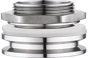 Enoch's Land 2" Tri Clamp Bulkhead Compression Fittings,Stainless Steel 304 Weldless Bulkhead, Homebrew Kettle Bulkhead