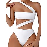 Lilosy Sexy Cutout Tube High Waist Bandeau Bathing One Piecce Swimsuit