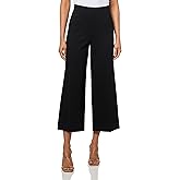 Elastic No Waist Wide Leg Crop Pant