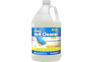 STAR BRITE Instant Hull Cleaner - Easily Remove Stains, Scum Lines & Grime for Boat Hulls, Fiberglass, Plastic & Painted Surfaces - Wipe On, Rinse Off Formula - 128 Ounce Gallon (081700)