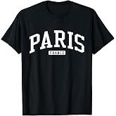 Paris France College University Style T-Shirt