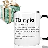 Hairdresser Mug Gifts for Women Men, Funny Hairstylist & Hairdresser Gift, Hairapist Miracle Worker Mug, Barber Hair Stylist Gifts for Female Male, Novelty Birthday or Christmas Gift for Hairstylists