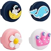 lasuroa 4pcs Kids Shoes Holder for Airtag, Cute Soft Silicone Hidden Tracker Cases Compatible with Toddler Apple Airtag for C