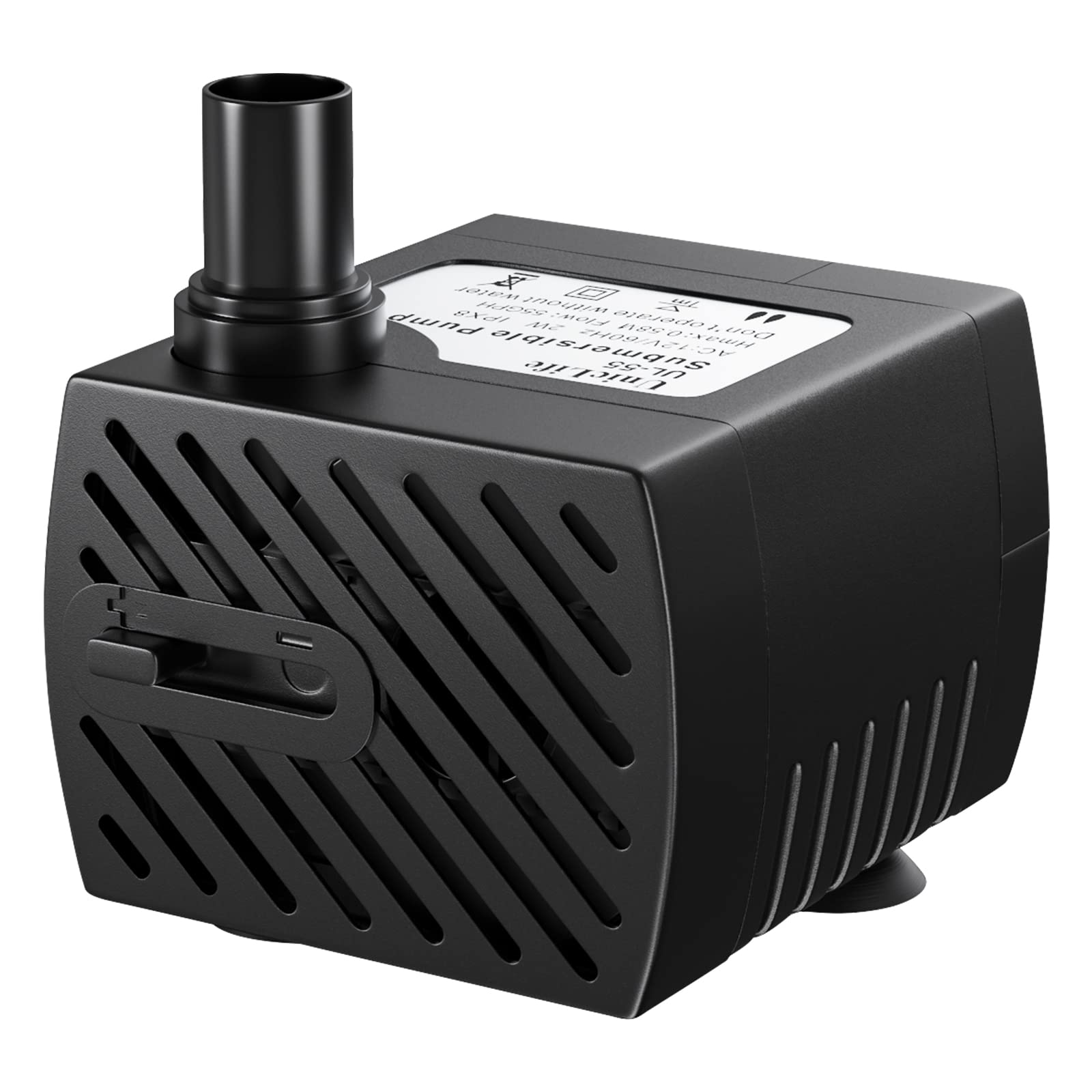 Photo 1 of Uniclife Pet Replacement Pump 60 GPH 2W 2ft High Lift Quiet Pump for Smart Pet Fountains 12 V Compact Submersible Water Pump with 120 V Converter Adaptor for Nano Fish Tanks Bowls Up to 5 Gallons
