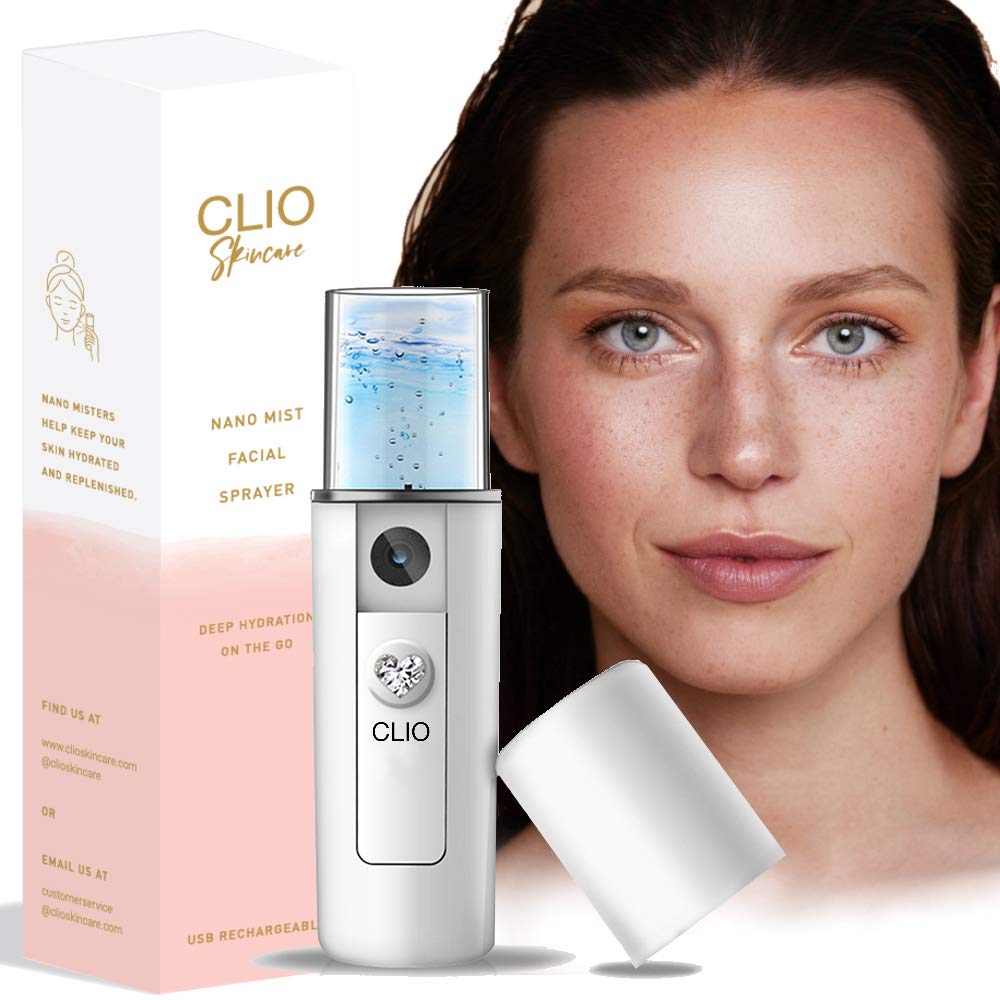 Clio Skincare Nano Mist Facial Sprayer for Moisturising Skin and Deep Hydration, USB Rechargeable
