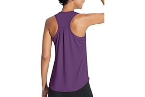 baleaf Women's Workout Tank Tops Athletic Yoga Top Racerback Sleeveless Running Shirts Quick Dry Gym Outdoor UPF50+
