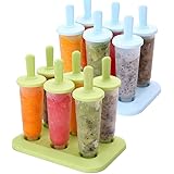 TraderPlus 2 Set 12pcs Reusable Popsicle Molds Ice Cream DIY Pop Molds Maker